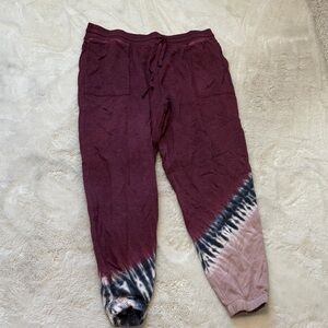 Maurice’s Maroon and Tie-Dye Joggers